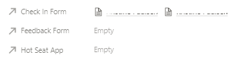 An entry in the student database showing two responses to the Check In Form.