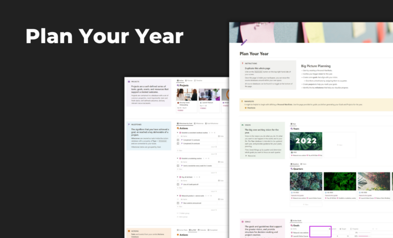 Plan Your Year Template
