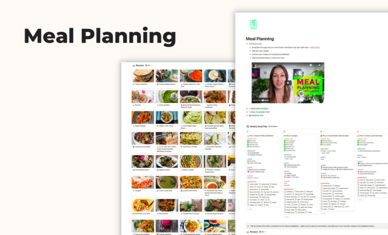Notion Meal Planning Template