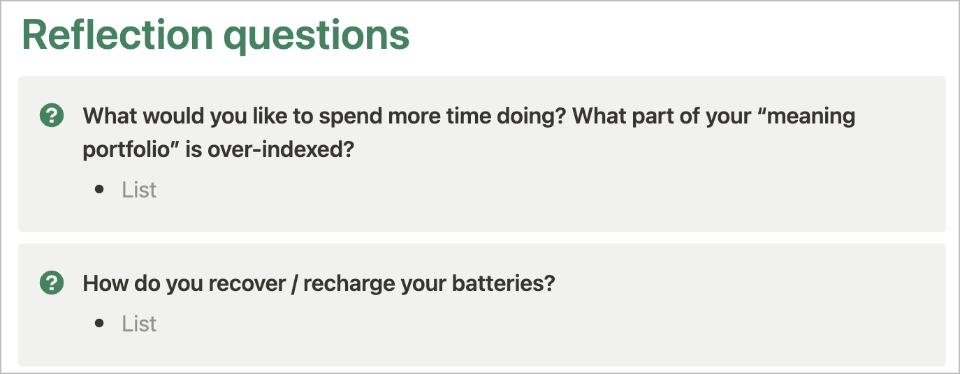 A couple of the reflection questions we included in the template we shared for our Capacity Planning workshop.