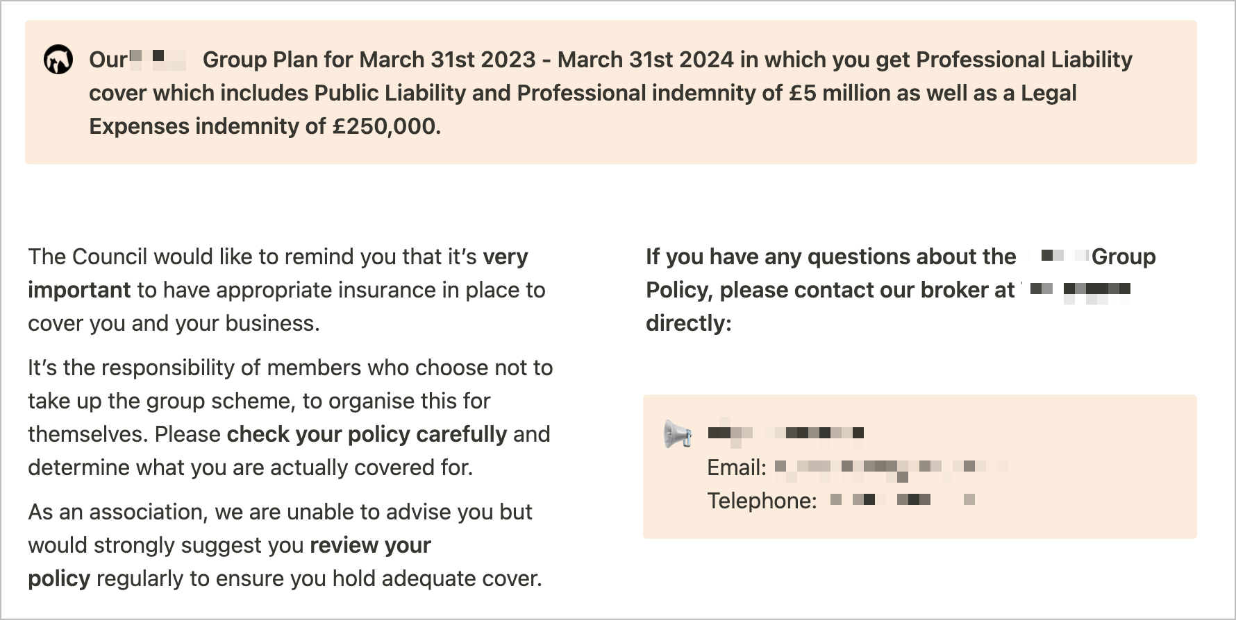 A Notion page with information about a group insurance plan.