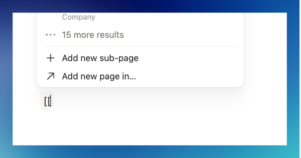 Notion's [[-mention menu